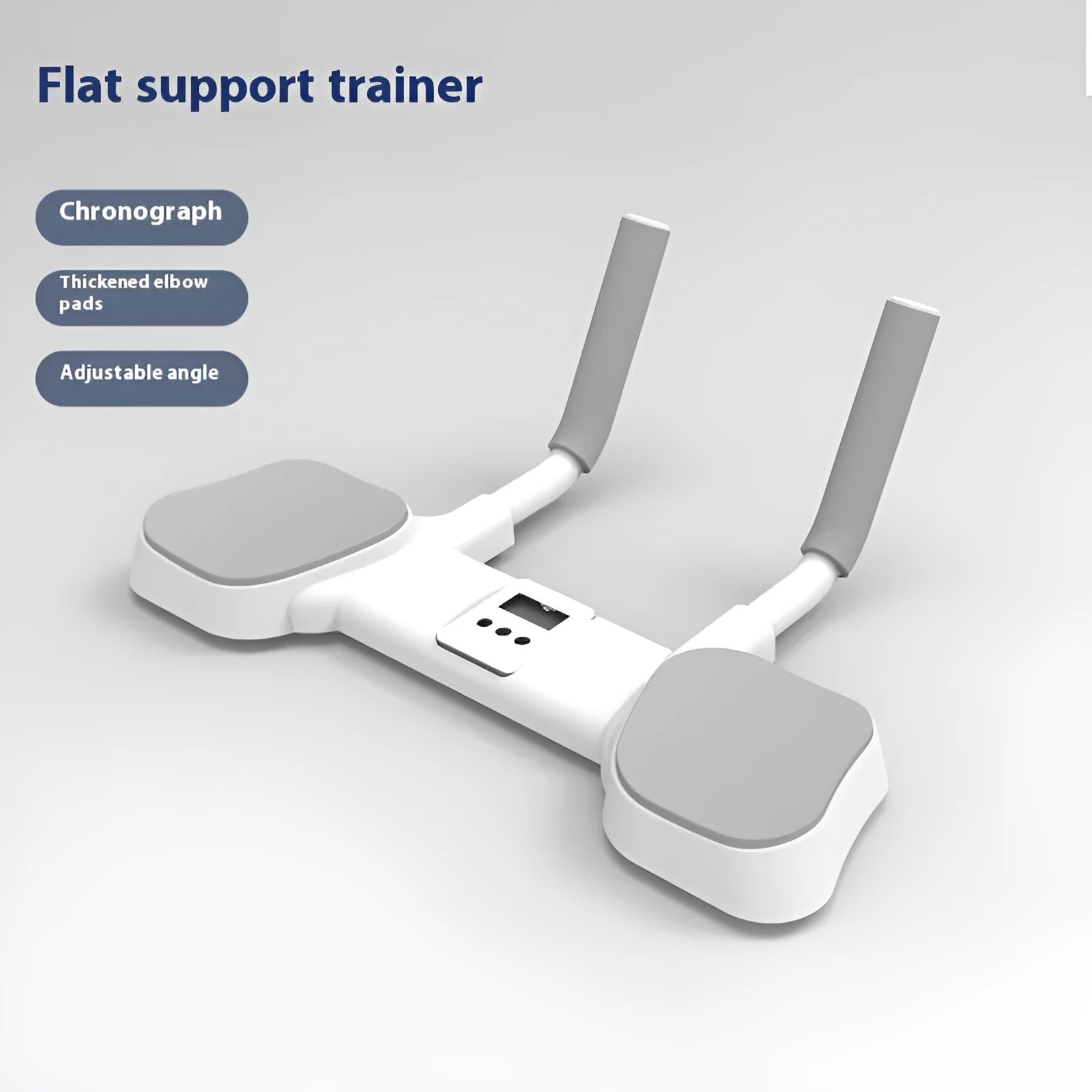 White household flat support trainer with alloy aluminium frame on a wooden floor.
