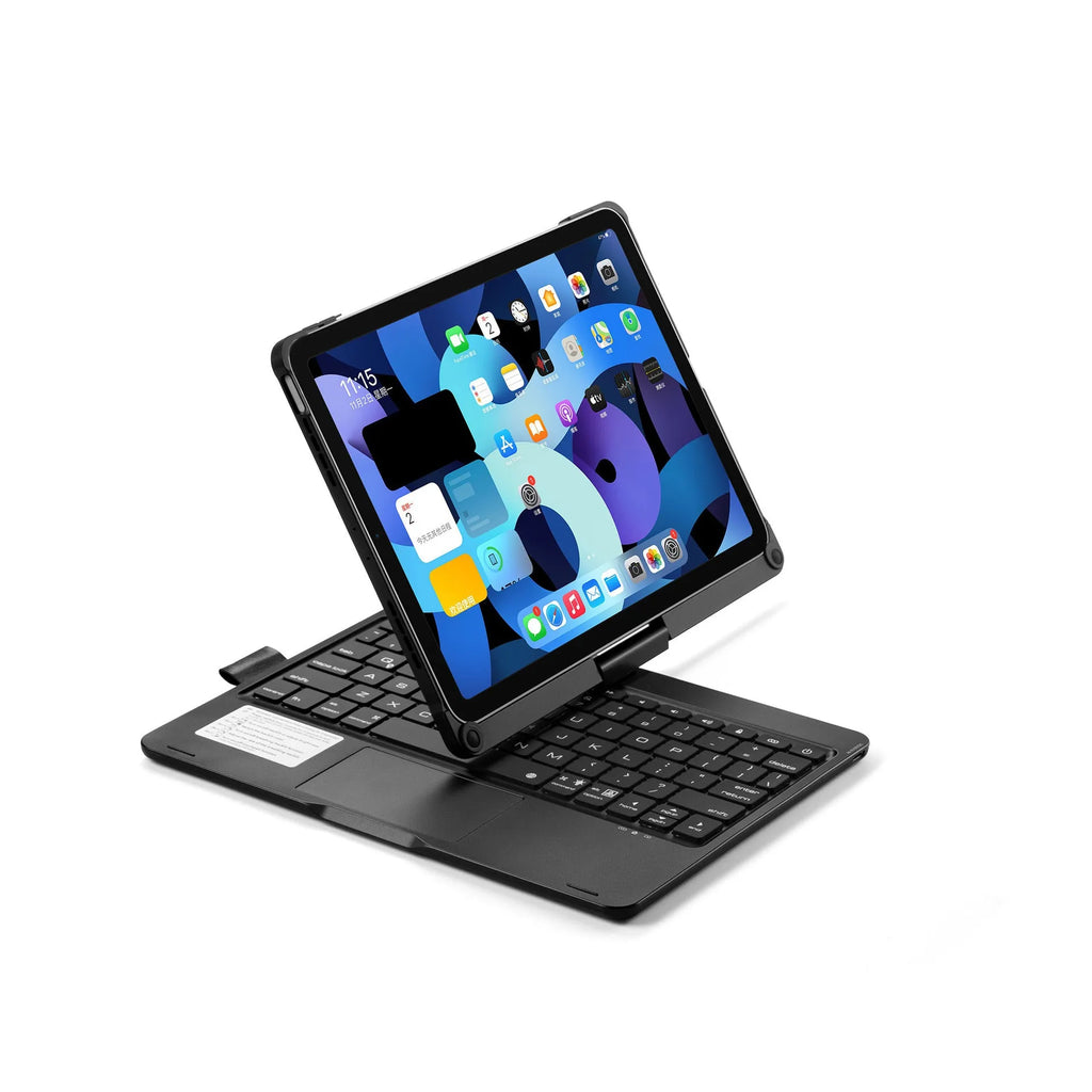 Rotating Bluetooth keyboard with backlight for iPad Pro and iPad Air tablets in black colour