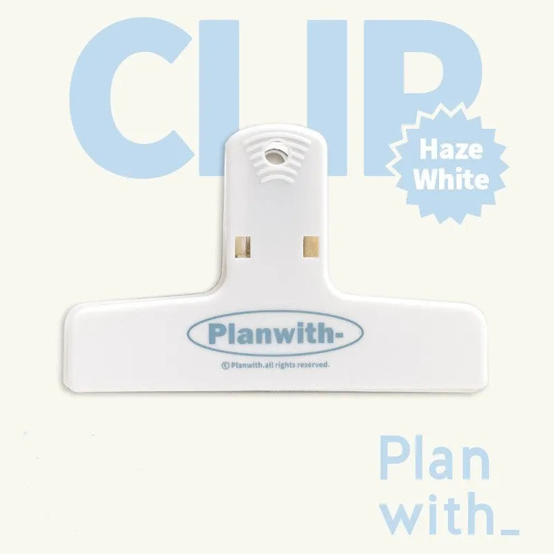 RosyPosy Haze Series magnetic bill clip in haze blue colour showing document holding function