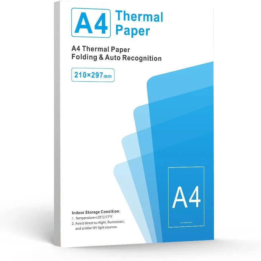 White A4 thermal paper for portable thermal printers with quick-drying three-proof properties