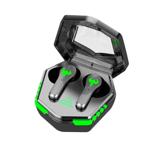 Black N35 wireless gaming Bluetooth earbuds with in-ear private mold design