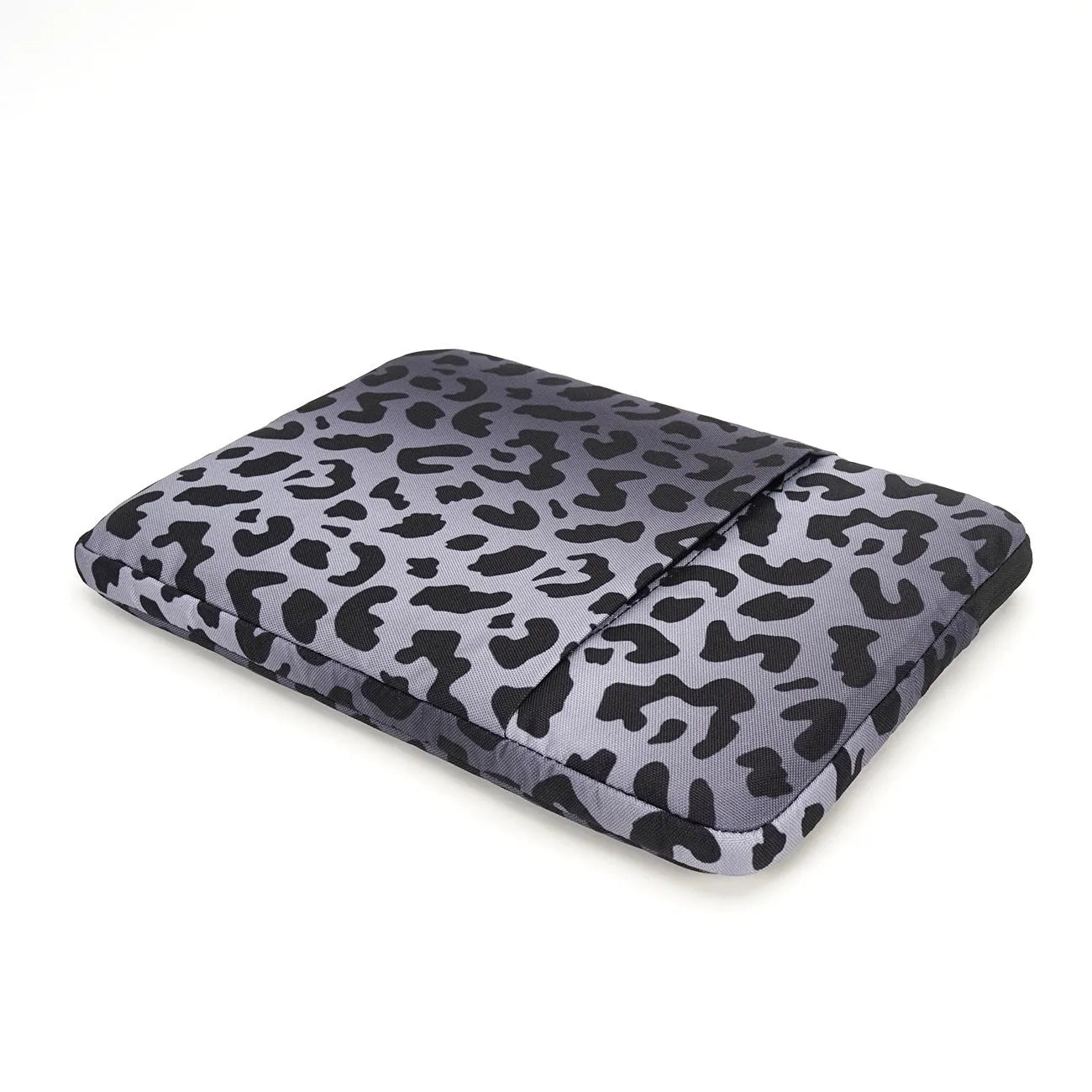 Leopard print laptop sleeve for 13-inch to 16-inch computers with waterproof anti-shock protection