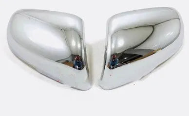 Car rearview mirror protection cover in electroplated silver or carbon fibre black finish