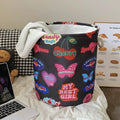 Foldable cotton laundry basket in modern simple style with large capacity for bedroom bathroom storage