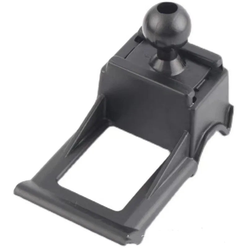 GOODWAY car mobile phone holder snapped onto a dashboard showing 360-degree rotation adjustment.