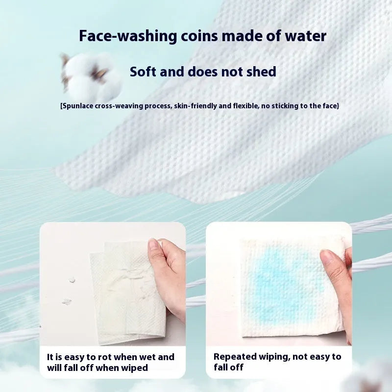 Disposable face cloth roll with 100 sheets in winter and spring soft cotton colour