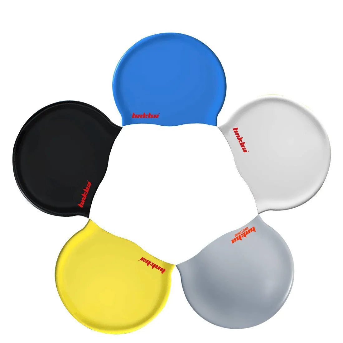 Professional silicone swimming cap with waterproof ear protection in multiple colour options