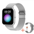 ZL54C smart watch on wrist showing health stats on AMOLED screen, with Milanese steel strap option.