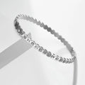 Korean style titanium steel bracelet with number details in gold, rose gold or steel colour