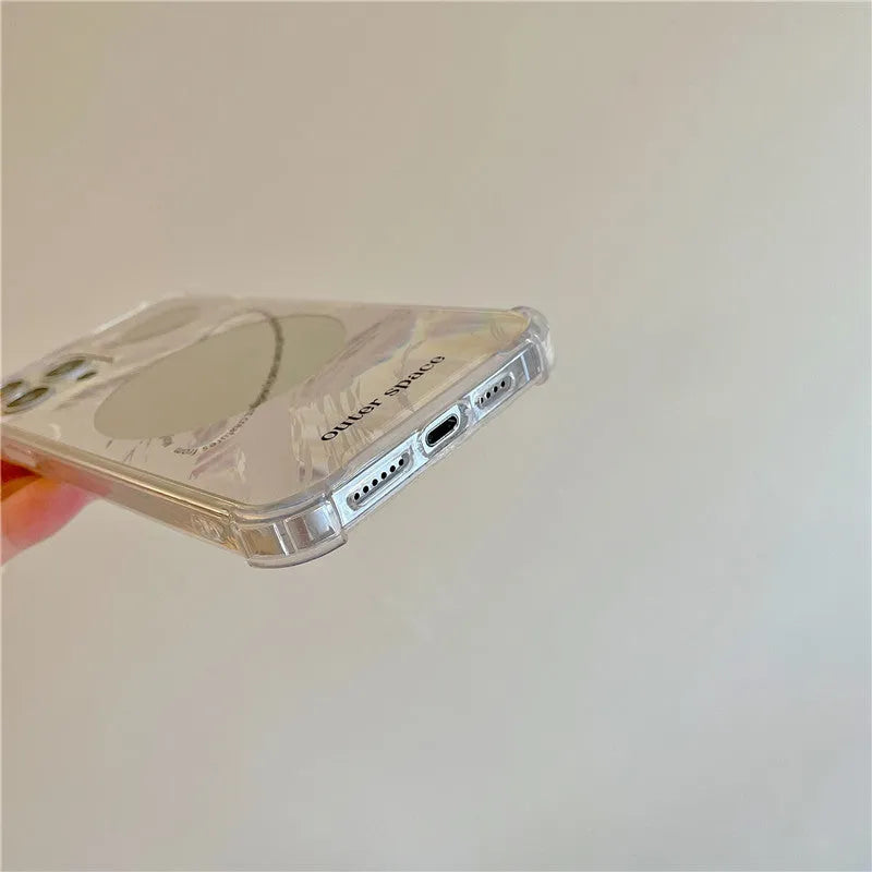 Cool Wind space planet mirror TPU phone case for iPhone 13 Pro Max in mirror-planet colour