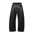 Loose-fitting cotton wide-leg trousers for teenagers, blue colour, pullover style, size 30-36