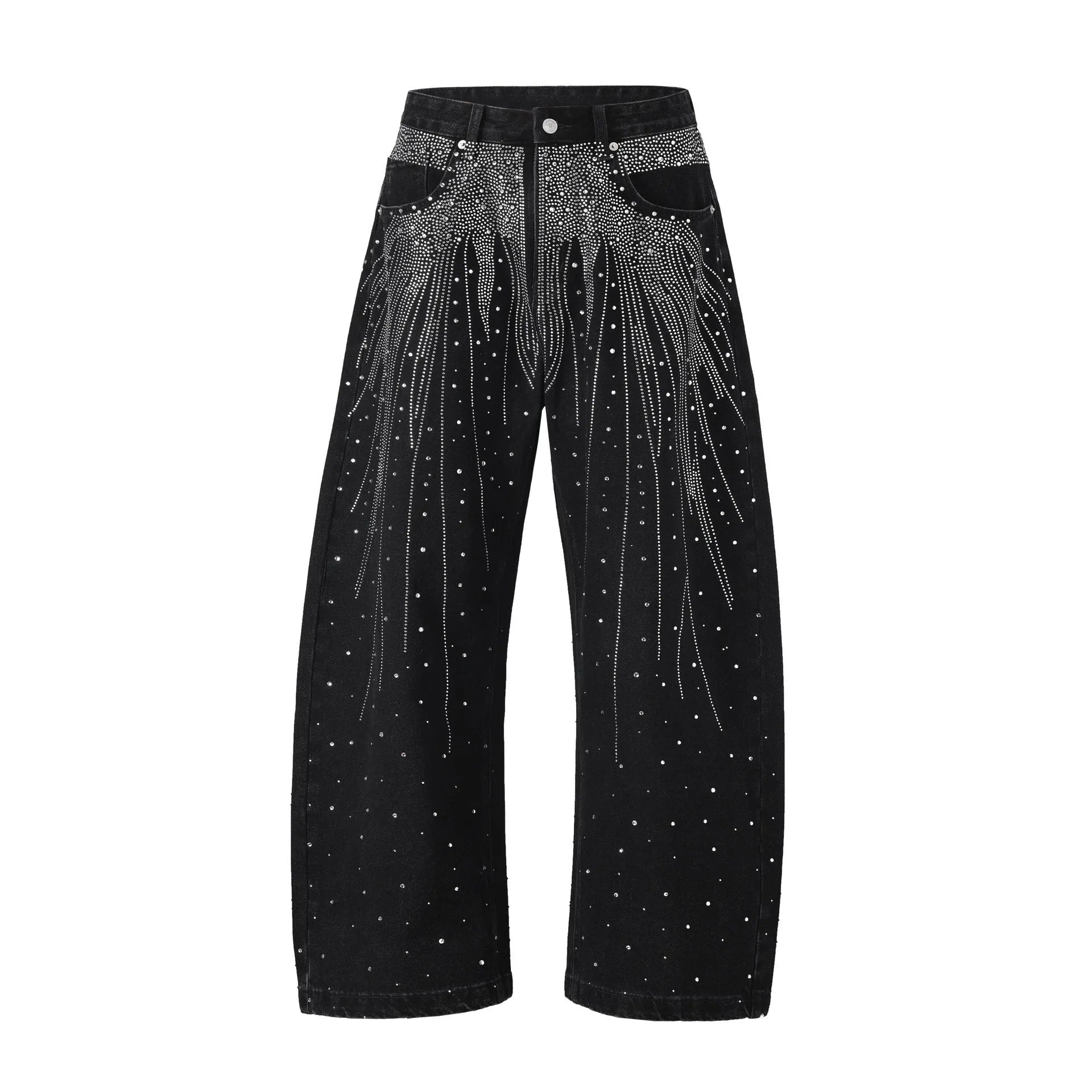 Loose-fitting cotton wide-leg trousers for teenagers, blue colour, pullover style, size 30-36