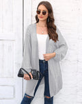 Women's loose fit acrylic sweater coat cardigan in solid colour options