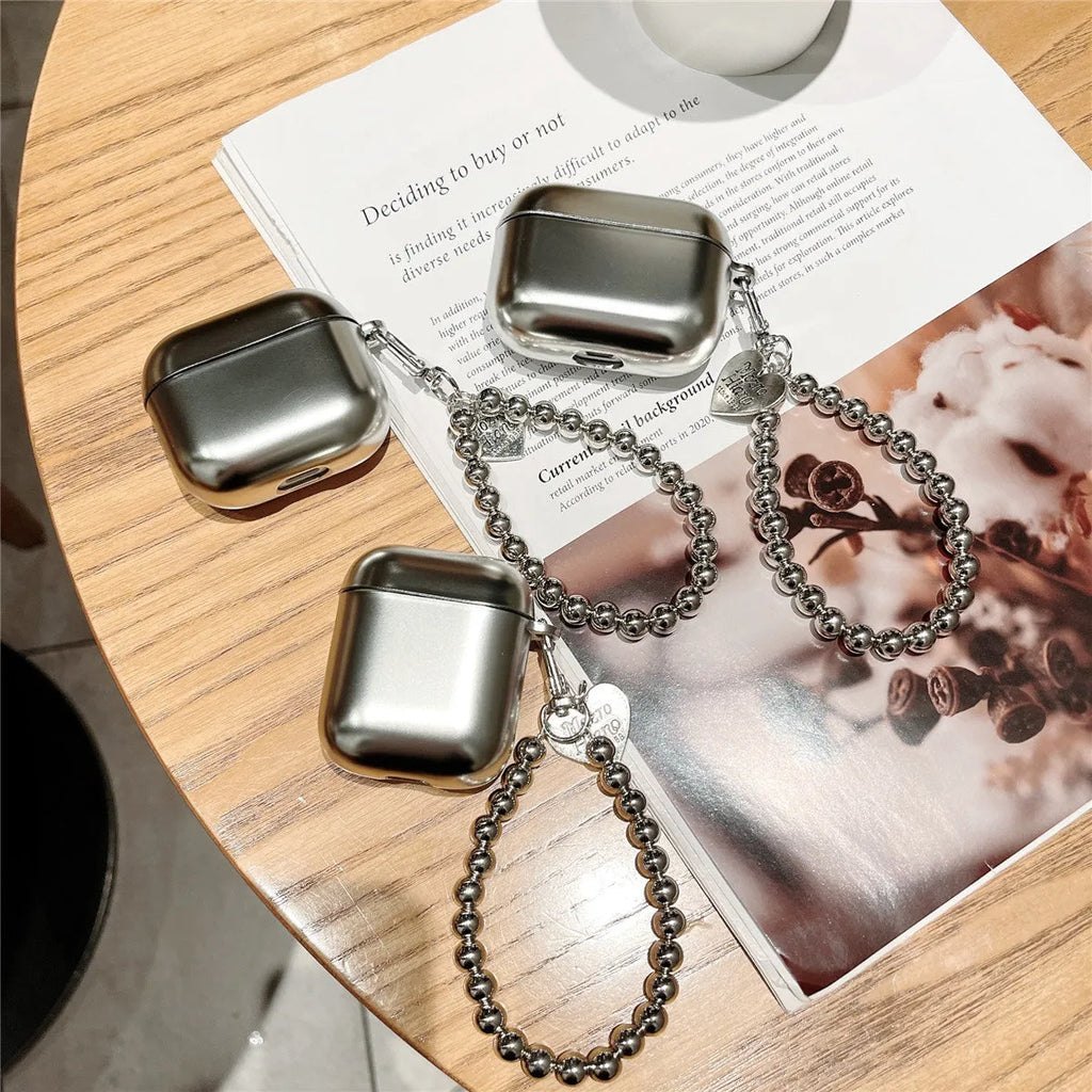 Matte plating tpu protective case for AirPods 4 and other AirPods models with bracelet functionality