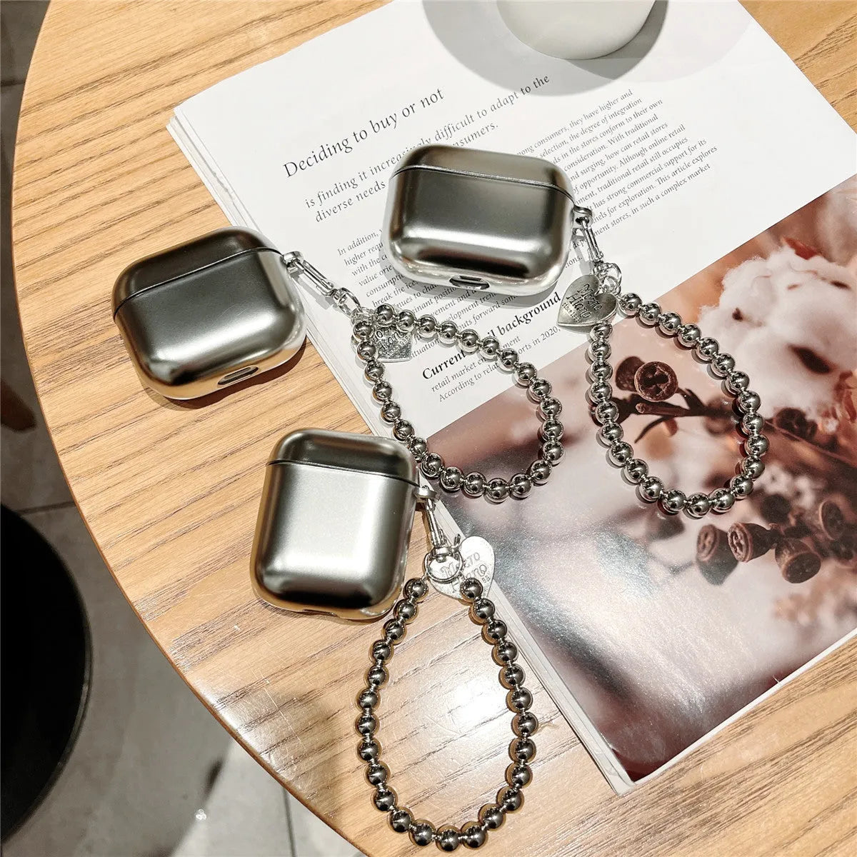Matte plating tpu protective case for AirPods 4 and other AirPods models with bracelet functionality