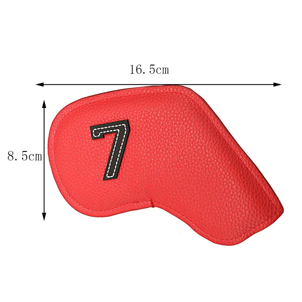 10-piece set of digital printed golf club head covers in assorted colours