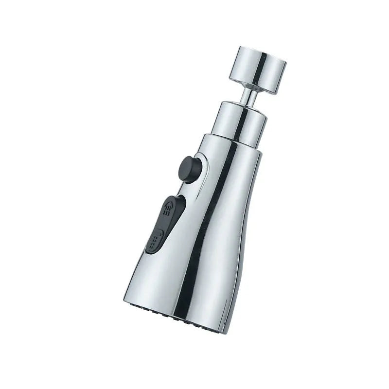 Universal pressurized kitchen faucet sprayer with 360 degree rotation in matte black