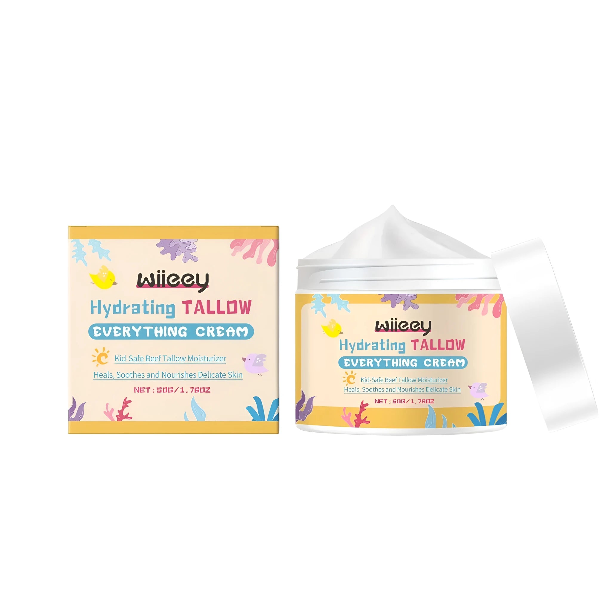 A 50g jar of Hydrating Tallow moisturising cream with shea butter.