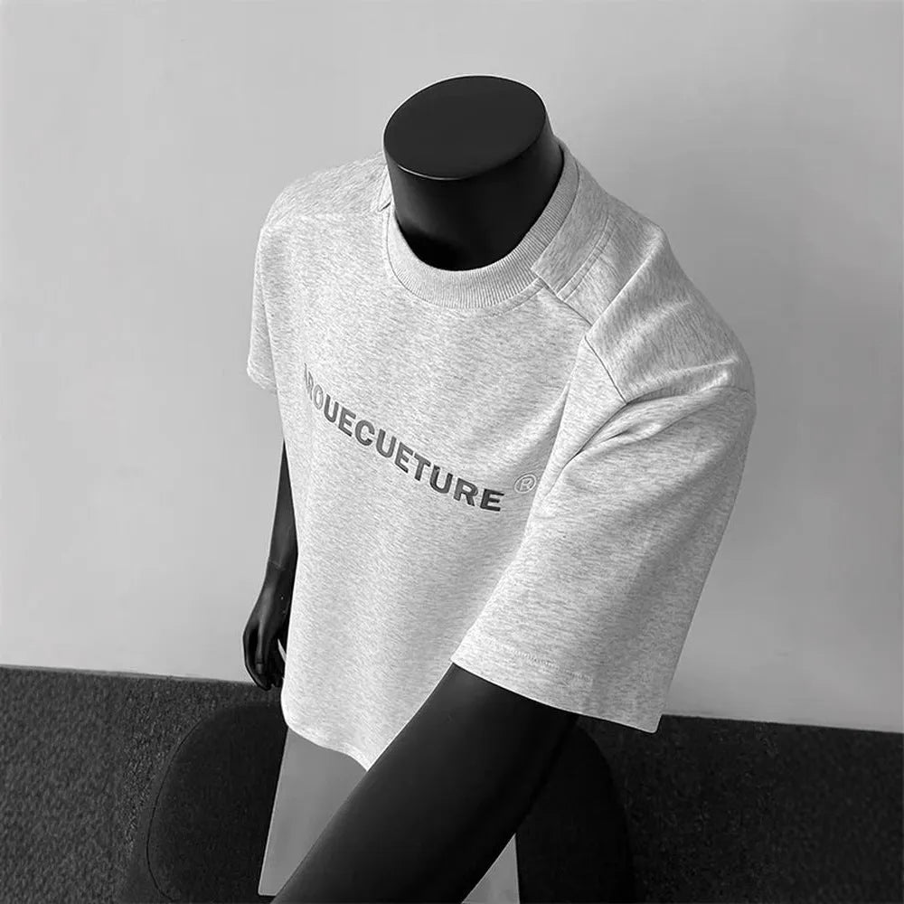 Men's loose fit cotton t-shirt in black with short sleeves and pullover style