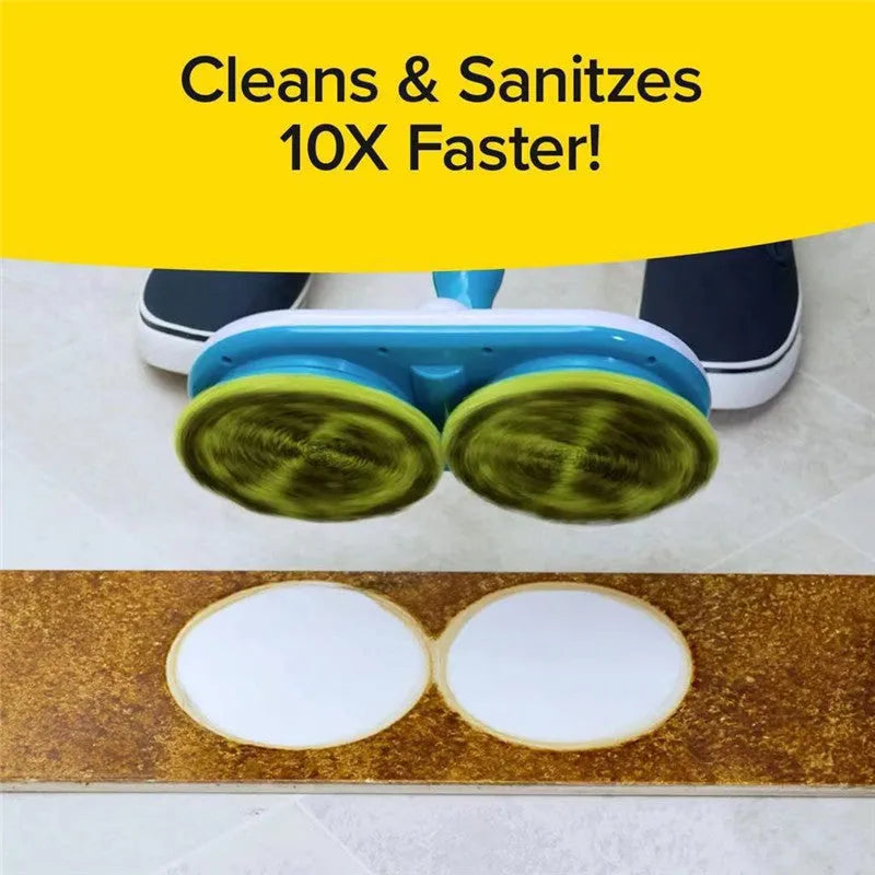 Wireless electric floor mop with handheld design and multiple cleaning pad attachments