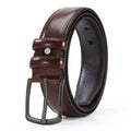 Men's business belt with alloy pin buckle and imitation leather strap in black elephant pattern, 120cm length