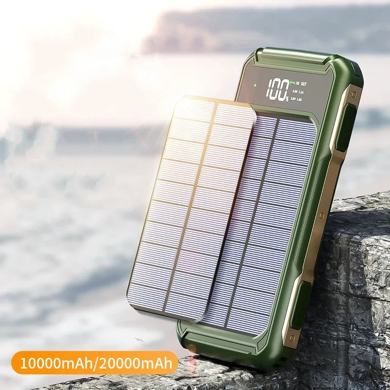 Military grade mobile power bank in black, green, or orange colours showing compact 149mm size