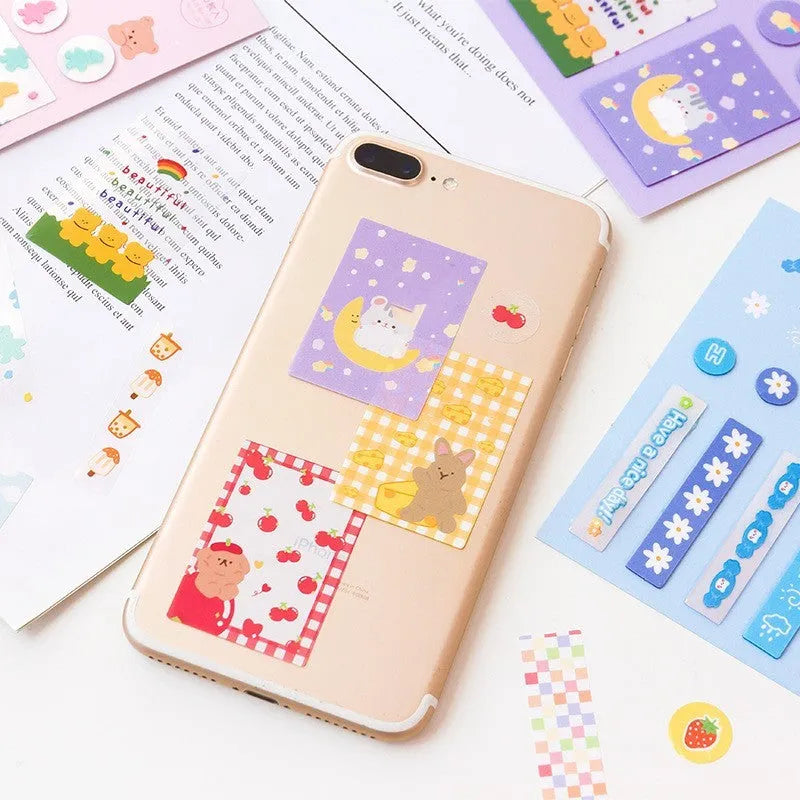 Sweet Notes PVC index stickers in twelve colours displayed on a white background