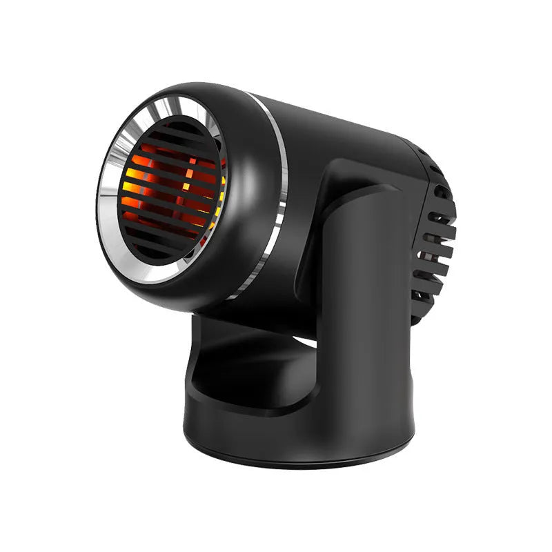 12V ABS car heater defroster with fan, black and white, 130W, 14x12x8cm