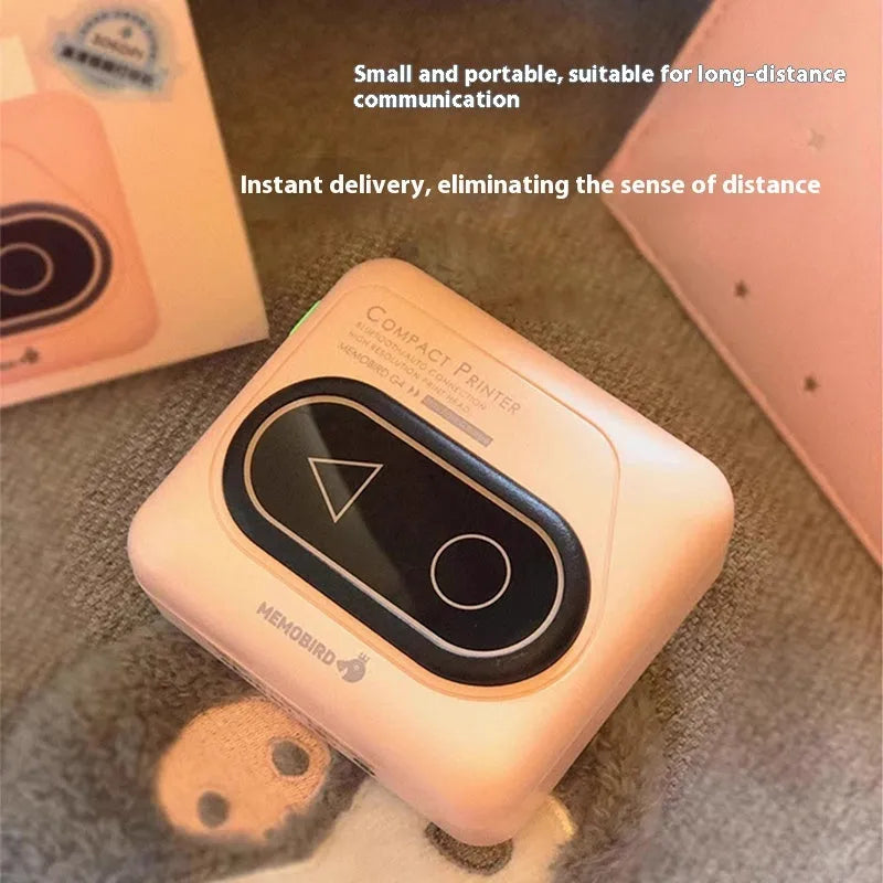 Compact Avocado Green Bluetooth mini thermal printer for mobile phone printing.