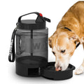 Black large capacity drinking water bottle for dogs and cats made of silicone and plastic, portable design