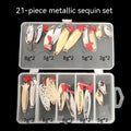 Boxed metal pineapple sequins for fishing lure making and fly tying components