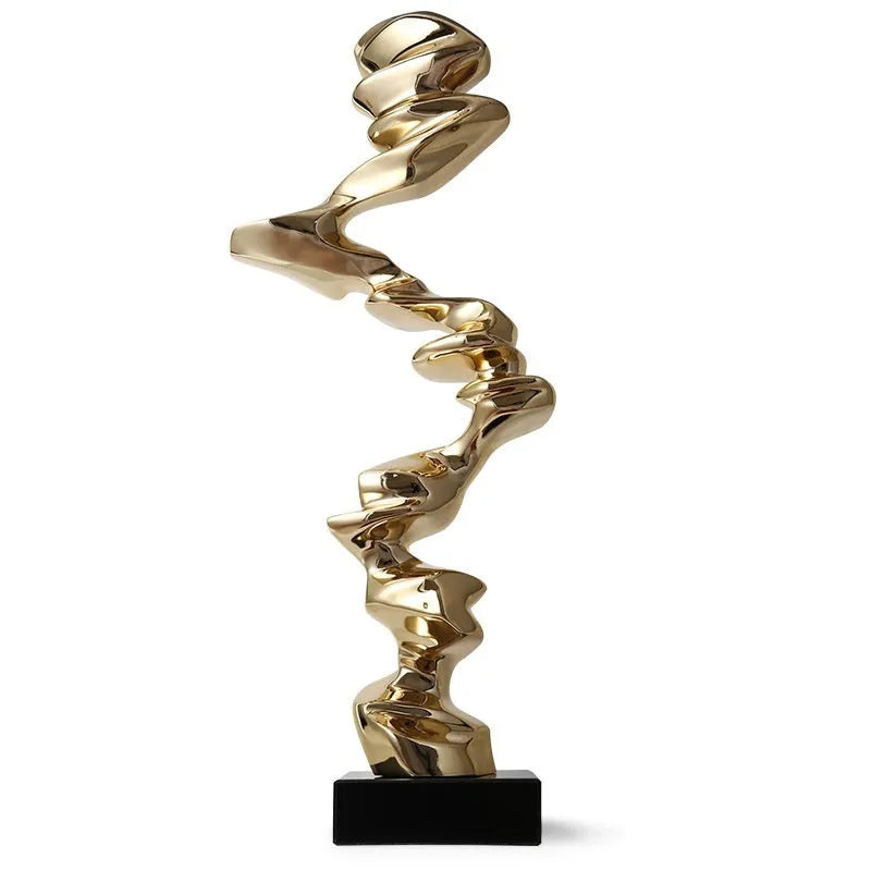 Modern minimalist abstract still life ornament in natural resin with Ran Ran Rose colour options