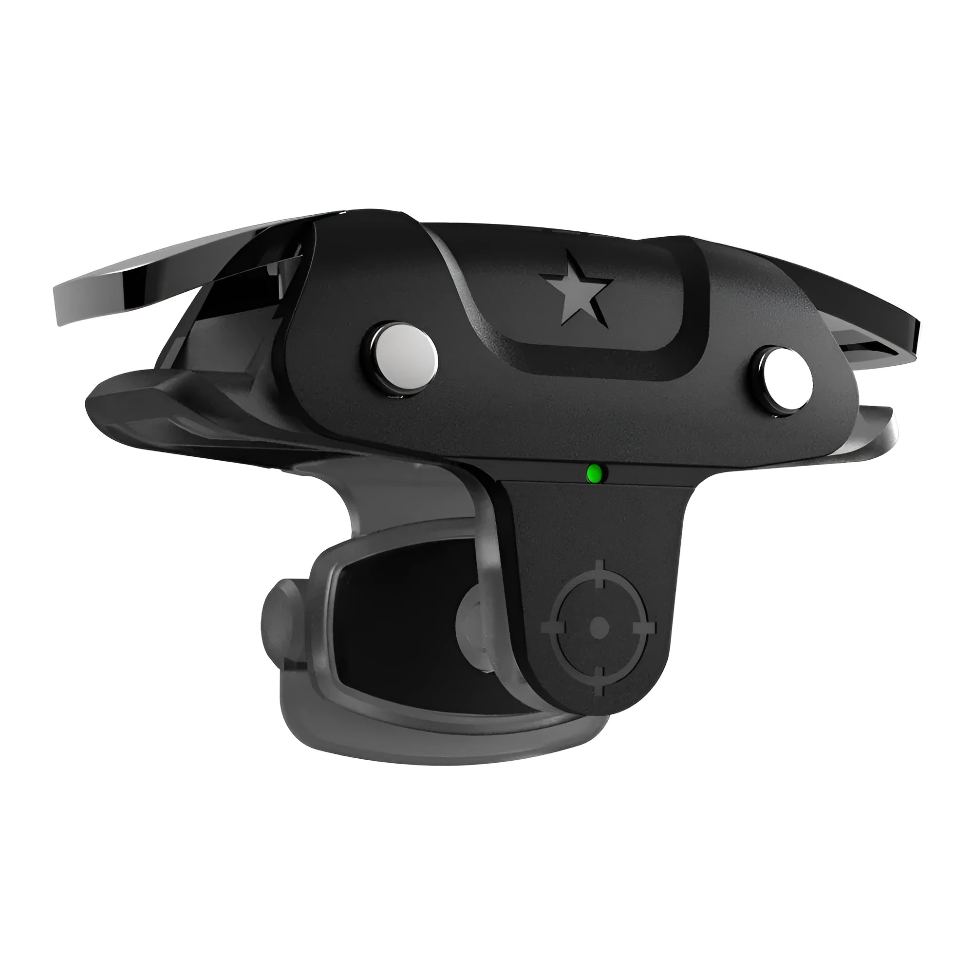 Black F5 mobile game controller measuring 5cm with wireless connectivity for smartphone gaming