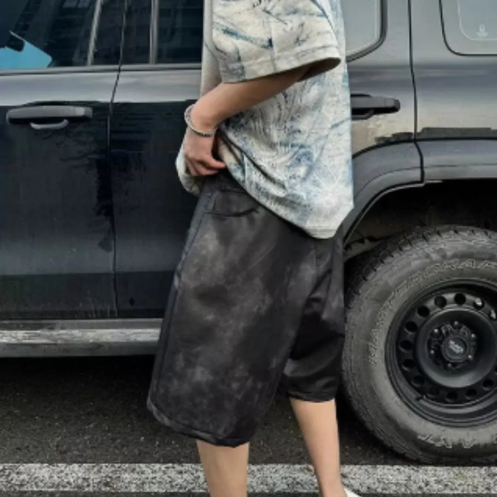 Korean style loose fit round neck short sleeve t-shirt with printing options and matching head cover