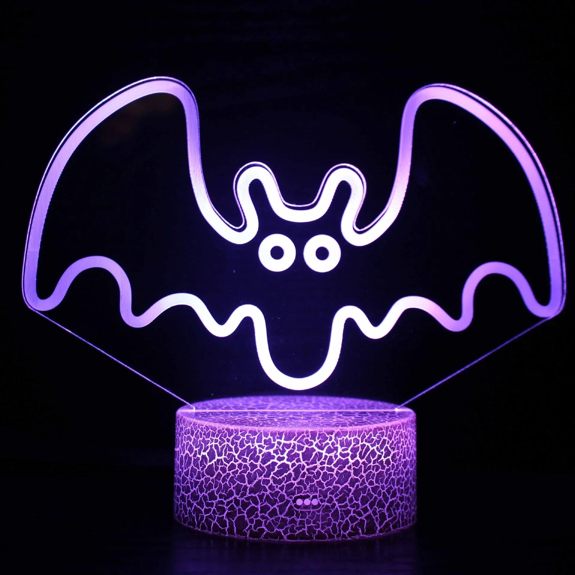 Acrylic 3D USB table lamp with colourful touch control and ABS base