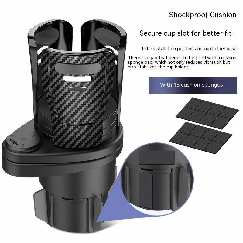 ABS plastic car cup holder modification in carbon fibre finish