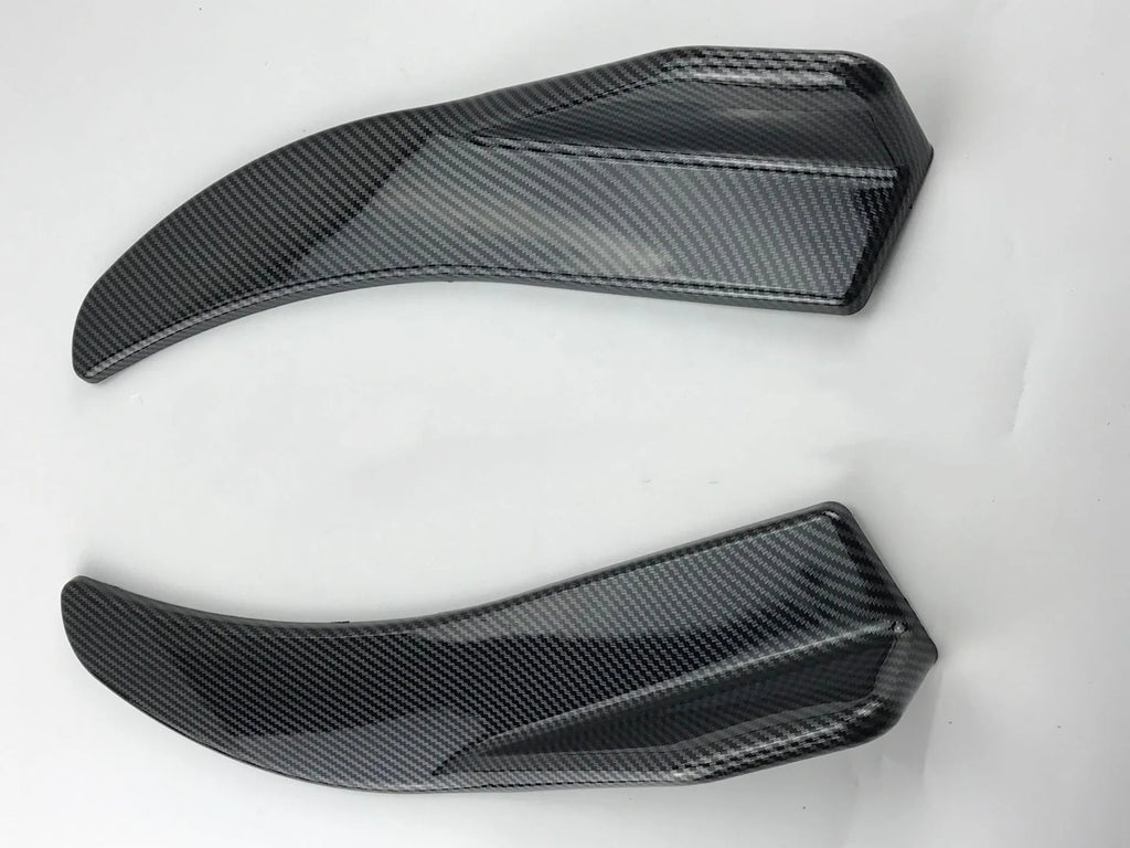 Pair of black ABS plastic car deflector lights for front and rear installation on General Motors vehicles.