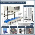 FR-900 vertical automatic continuous sealing machine with compact bench-top body and entry paint style finish