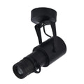 Black aluminium LED surface-mounted restaurant spotlight with warm white lighting