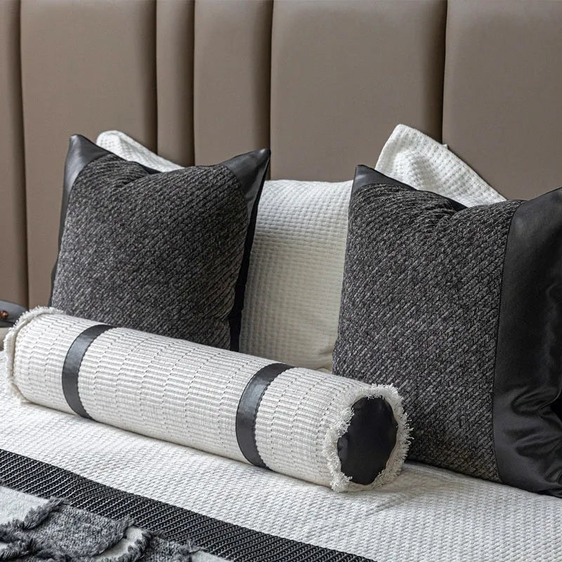 Modern minimalist bed runner blanket set with pillow on 1.5m-1.8m bed