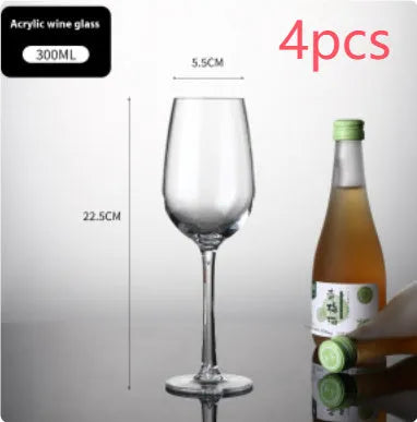Light luxury PC acrylic red wine bottle in food-grade plastic with 300ml and 550ml capacity options