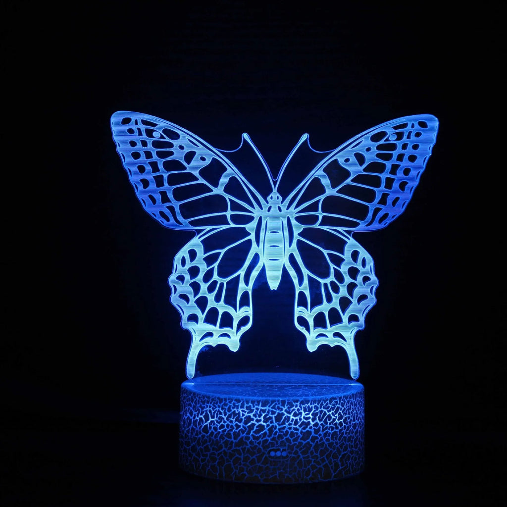 Acrylic 3D USB table lamp with colourful touch control and ABS base