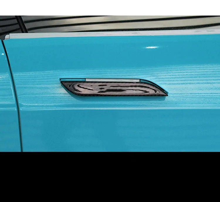 Carbon fibre door handle adhesive stickers for Tesla Model S scratch protection