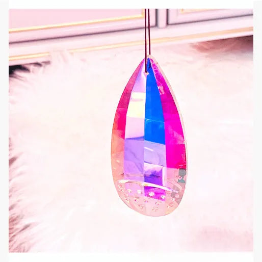 Rainbow crystal Christmas tree decoration pendant with light catching stones for festive displays
