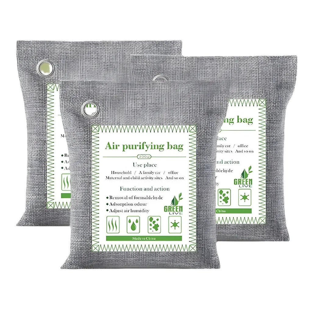 Bamboo charcoal wrapped activated carbon air purification bag for formaldehyde removal