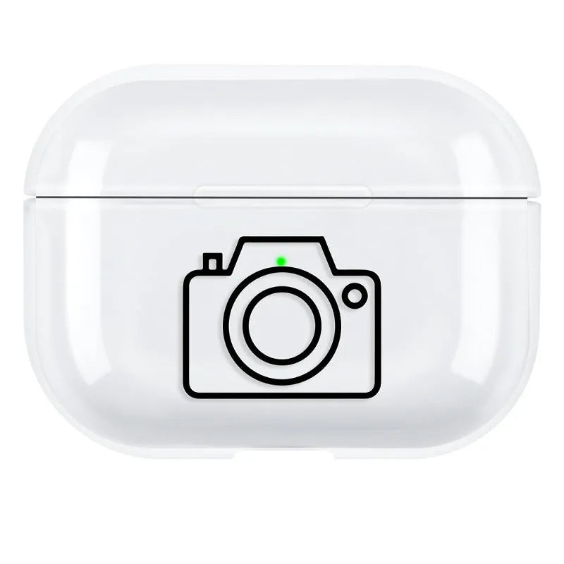 Solid colour PC back cover shell for Apple Airpods Pro 3 earbud case.