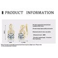 Light luxury moissanite twist drop earrings in 925 silver with gold finish