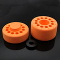 Orange metal and blue plastic cooling box with gradient freezing tool for laboratory use