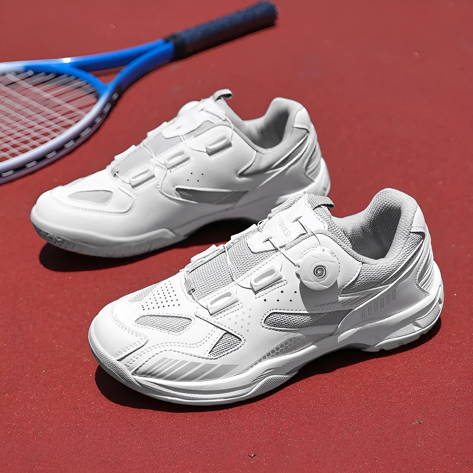 Fashion personality sneaker for men and women in Black Silver colour, round toe, flat heel, microfiber and fabric upper