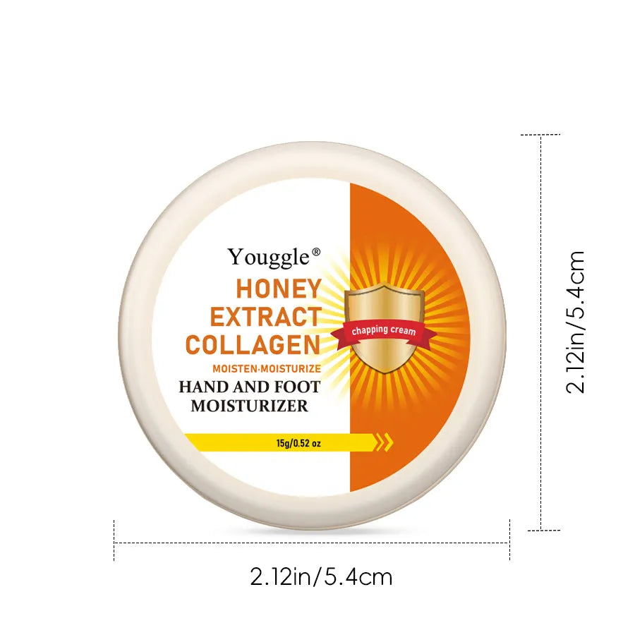 Honey extract collagen foot peeling exfoliating cream 15g tube for removing dead skin and cuticles on heels